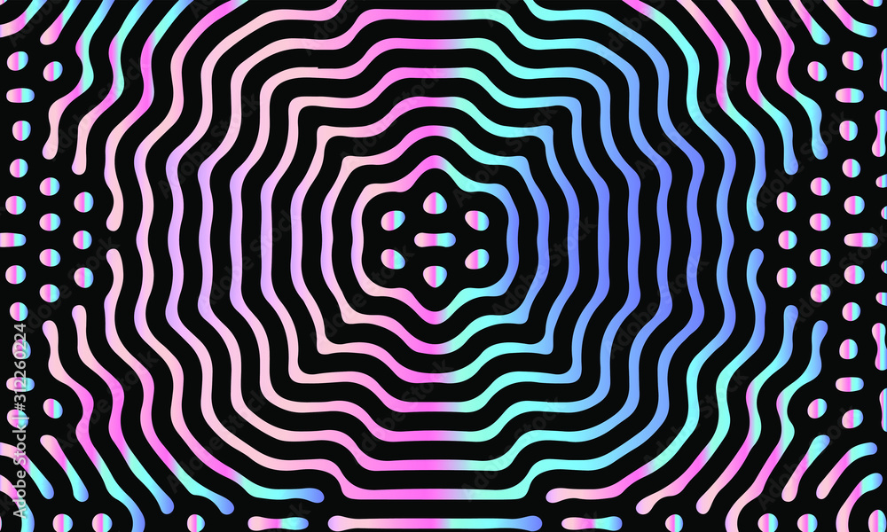 Poster Psychedelic abstract background made by generative algorithm: Reaction-diffusion or Turing pattern formation.