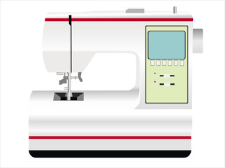 sewing machine isolated on white
