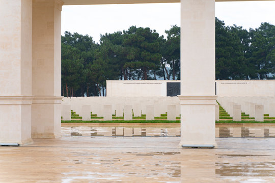 "Akbas martyrdom" Turkish martyrdom. Graves of soldiers who died in the Gallipoli wars. Canakkale.