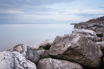 rocks and sea