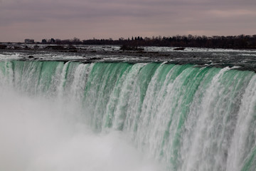 Fototapeta na wymiar Horseshoe Falls on a winter day in Niagara Falls