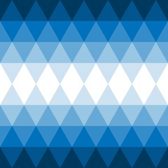 Geometrical abstraction. Pattern of blue and white figures. Vector.