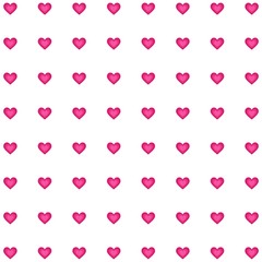 Banner. Background with pink hearts. Vector Valentine's Day