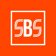 Logo shape initial letter sbs for business or company vector eps 10