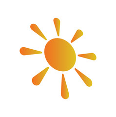 orange sun icon on white