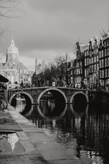 Obraz premium Amsterdam en noir et blanc