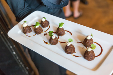 gourmet meat ball appetizer 