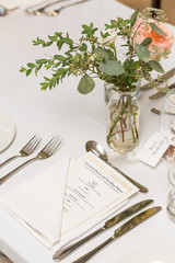 wedding table setting