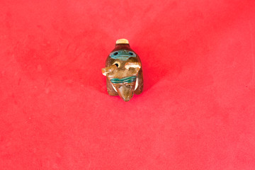 Pre-Hispanic instrument of Mexico, Tlapitzalli: mud flute, dog-shaped (xoloitzcuintle)