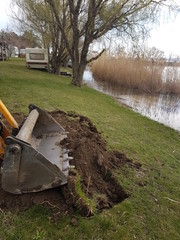 old boat on the river