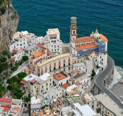 Aerial view of Atrani, Italy