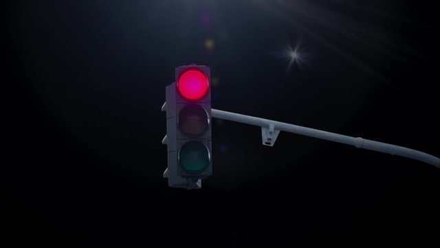 Mysterious lights above stoplight