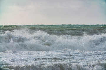 storm at sea, big waves