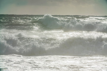 storm at sea, big waves