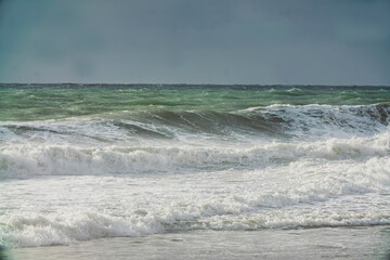 storm at sea, big waves
