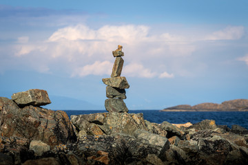 Cairn or stack of rocks 