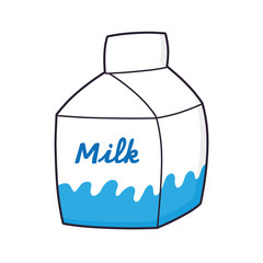 Milk carton box isolated