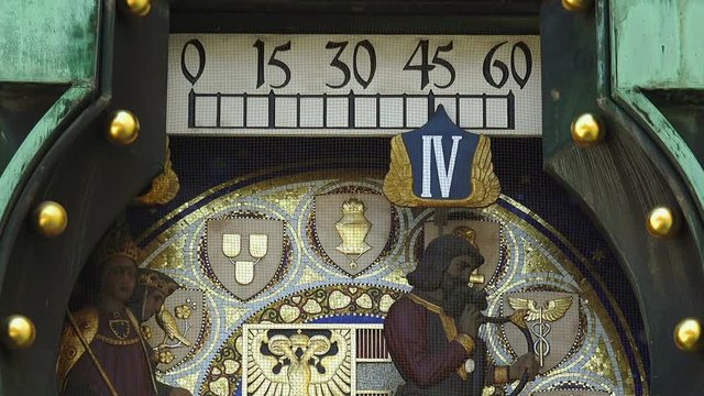 Famous Anchor Clock. Ankeruhr. Vienna, Austria.