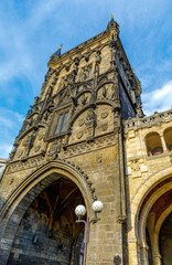 Powder Tower  medieval gothic city gate in Prague, Czech Republic