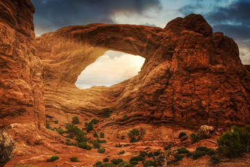 Morning Light in South Window, Arches National Park, Utah, USA