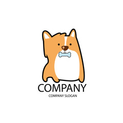 Pet shop Logo Company Cartoon Animals Dog Cat Vector Template Design Illustration Icon