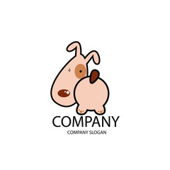 Obraz na płótnie Canvas Pet shop Logo Company Cartoon Animals Dog Cat Vector Template Design Illustration Icon
