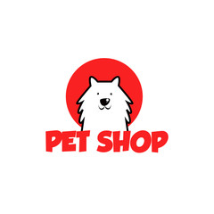 Pet shop Logo Cartoon Animals Dog Cat Vector Template Design Illustration Icon