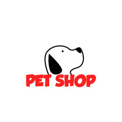 Pet shop Logo Cartoon Animals Dog Cat Vector Template Design Illustration Icon