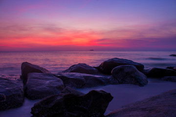 Twilight sunset of sea Thailand