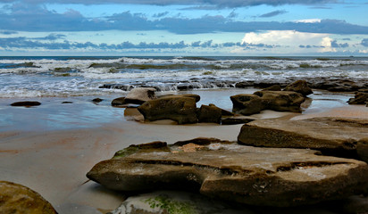 Coquina rocks adorn some of Florida's east coast