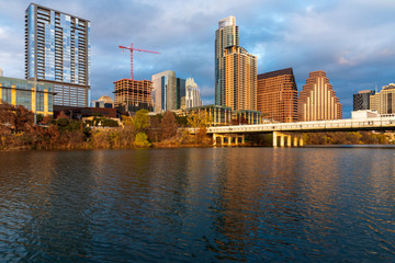 Fototapeta premium Austin Skyline at sunset