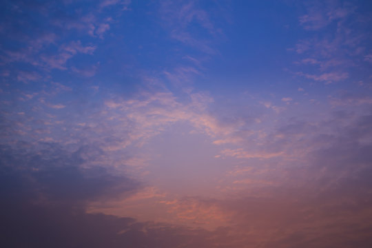 Beautiful sunset and sunrise sky. © chirawan_nt
