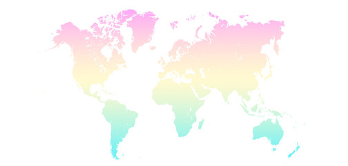 Fototapeta premium world map colourful polygon illustration.