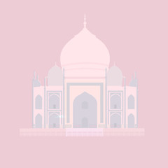 Taj Mahal  during sunset-Mausoleum for beloved Mamtaj Mahhal-Finest Mughal Architectural Heritage
