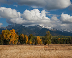 Swan Mountain Range in the Autumn