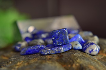 Lapis Lazuli Beautiful natural blue stone For making jewelry	