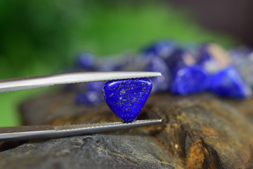 Lapis Lazuli Beautiful natural blue stone For making jewelry	