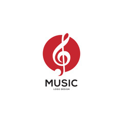 music logo with circle vector