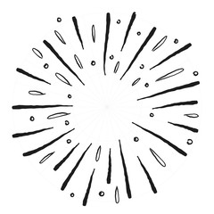 Obraz premium Star burst doodle. Hand drawn sunburst vector illustration.