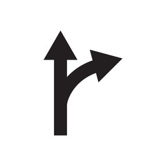 Way direction icon design template vector isolated