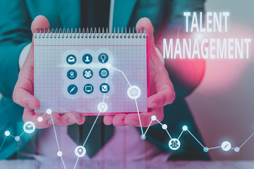Writing note showing Talent Management. Business concept for anticipation of required huanalysis...