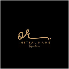 Letter OR Signature Logo Template Vector