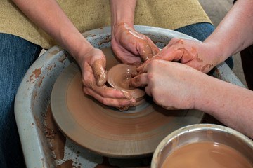 Potter's wheel for making dishes