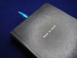 Talk is Chic Notebook Journal with Turquoise Pen