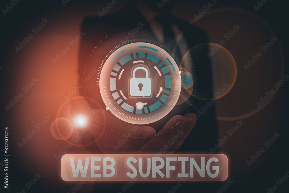 Poster word writing text web surfing. business photo showcasing jumping or browsing from page to page on th
