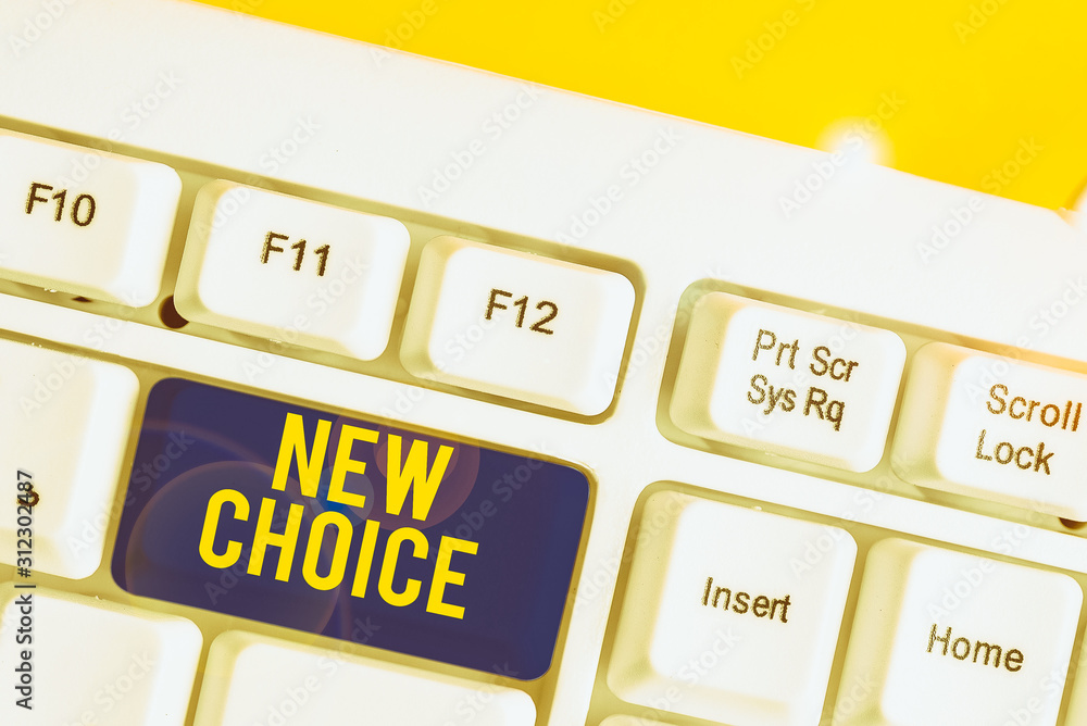Poster text sign showing new choice. business photo text having lot of options and adding another one to ch
