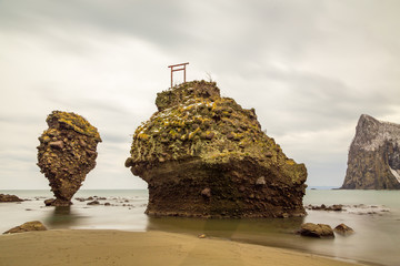 Ebisu Iwa sea stacks in Hokkaido