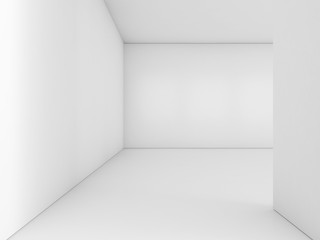 Abstract empty white room interior, minimal architecture