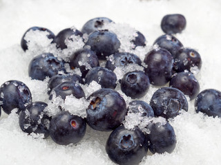 Delicious and juicy blueberries, varieties of emerald