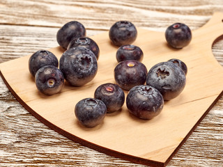 Delicious and juicy blueberries, varieties of emerald